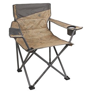 lot 35239 image: Coleman Company Big-N-Tall Topo Print Quad Chair, TanBrown, 19.5 x 24 x 38