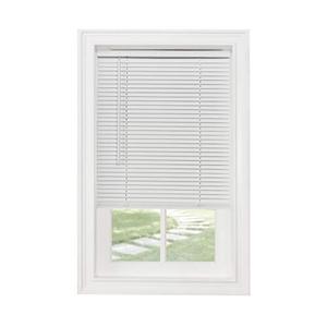 lot 35249 image: Achim Home Furnishings Cordless Morningstar 1 Light Filtering Mini Blind, Width 28inch, Pearl White
