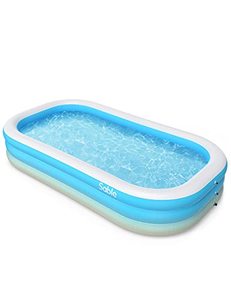 lot 35257 image: Sable Inflatable Pool, Blow Up Family Full-Sized Pool for Kids, Toddlers, Infant & Adult, 118 X 72 X 22, Swim Center for Ages 3, Outdoor, Garden, Backyard, Summer Water Party
