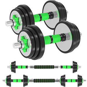 lot 35309 image: Adjustable Dumbbells Barbell Weight Set, 44Lbs20KG Weight Dumbbells Set with Bar - Dumbbell Barbell 3 in 1 for Men Women Home Gym Workout Anti-Drop & Non-Slip