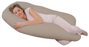 lot 35314 image: Leachco Back N Belly Original PregnancyMaternity Contoured Body Pillow, Gray