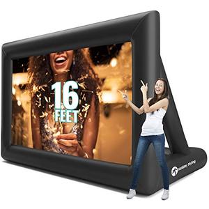 lot 35329 image: Holiday Styling Projector Screen - Inflatable Outdoor Movie Screens - 200 Inch Blow Up Screen for TV & Movies - Portable, Front & Rear Projection