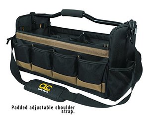 lot 35344 image: CLC Custom Leathercraft 1579 20 Inch, Open Top, Soft Sided Tool Box, 27 Pockets