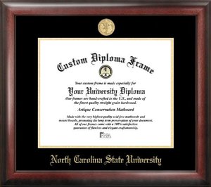lot 35357 image: Campus Images NC992GED North Carolina State University Embossed Diploma Frame, 11 x 14, Gold