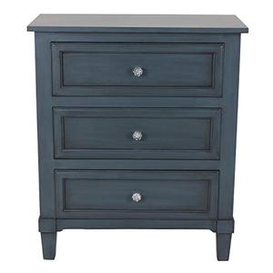 lot 35373 image: Decor Therapy FR8674 Beckett 3-Drawer Side Table, 24x12x28, Antique Navy