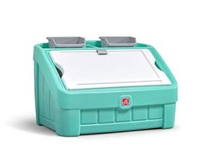 lot 35376 image: Step2 2-in-1 Toy Box & Art Lid  Plastic Toy & Art Storage Container, Mint