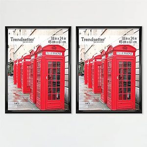 lot 35420 image: MCS, Black, 18 x 24 Inch Trendsetter Poster Frame, 2-Pack, 18 x 24
