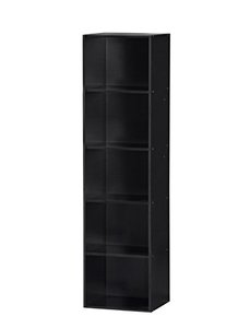 lot 35527 image: Hodedah Import 5 Shelf Bookcase, Black