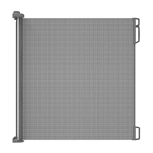 lot 35529 image: Perma Child Safety IndoorOutdoor Retractable Baby Gate 41 Tall, Extends to 71 Wide, Gray