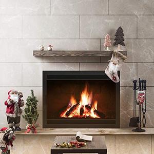 lot 35541 image: BoscoMondo Rustic Solid Wood Floating Shelf 54 X 7 X 3 Wall Decor for Kitchen, Farmhouse, Fireplace Mantel Wall Mounted Pine Wood - Invisible Heavy Duty Bracket (Grey, 54)