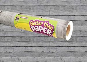 lot 35555 image: Teacher Created Resources Gray Wood Better Than Paper Bulletin Board Roll (TCR77035)