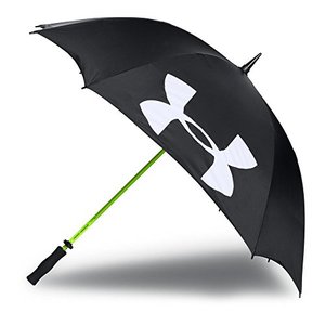 lot 35562 image: Under Armour Adult Golf Umbrella Single Canopy 62-inch , Black (001)White , One Size Fits All