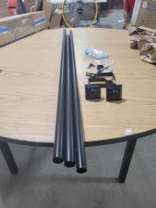 lot 35572 image: Black Curtain Rod Adjustable Length