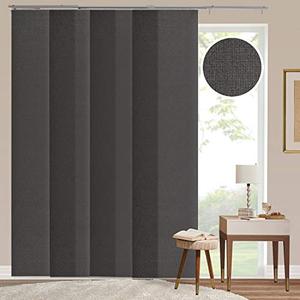 lot 35582 image: CHICOLOGY Sliding Door Blinds , Sliding Glass Door Blinds , Blinds for Sliding Glass Doors , Vertical Blinds for Patio Doors , Room Divider , Ballroom Grey (Light Filtering) W46-86 x H 0-96 inch