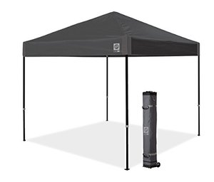 lot 35597 image: E-Z UP AMB3SBKF10SG Ambassador, 10 x 10, Roller Bag and 4 Piece Spike Set, Steel Gray Instant Canopy Shelter Tent