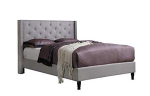 lot 35448 image: Home Life furBed00007_Cloth_LightGrey_Full Platform Bed, Grey