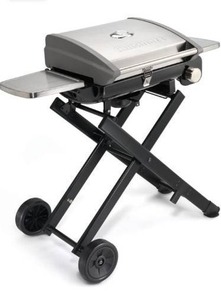 lot 35451 image: Cuisinart CGG-240 All Foods, 27.3 L x 38 W x 23.5 H, Roll-Away Gas Grill, Stainless Steel