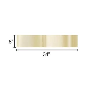 lot 35469 image: National Hardware Brass Kickplate for Front Doors, 8x34 Brass Door Plate for Exterior Doors Like Front, Back, or Garage Doors Where a Kick Plate Will Add Protection from Mud and Scratches, N270-308