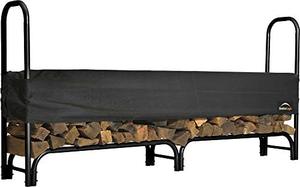 lot 35497 image: ShelterLogic 8 Adjustable Heavy Duty Outdoor Firewood Rack with Steel Frame Construction and Water-Resistant Cover