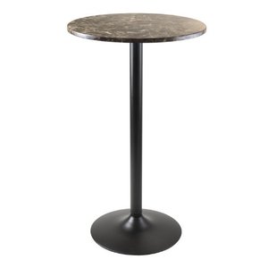 lot 35633 image: Winsome Cora Dining, BlackFaux Marble