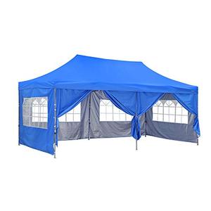 lot 35641 image: 10x20 Ft Wedding Party Canopy Tent Pop up Instant Gazebo with Removable Sidewalls and Windows Blue