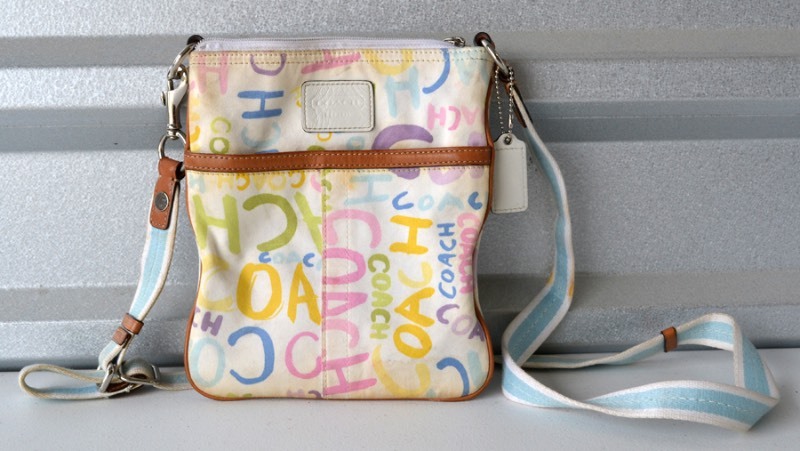 lot 1112 image: Small Colorful Coach Handbag