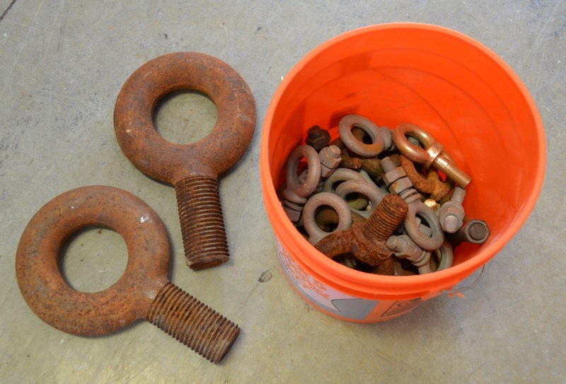 lot 1211 image: Giant Metal Eyebolts