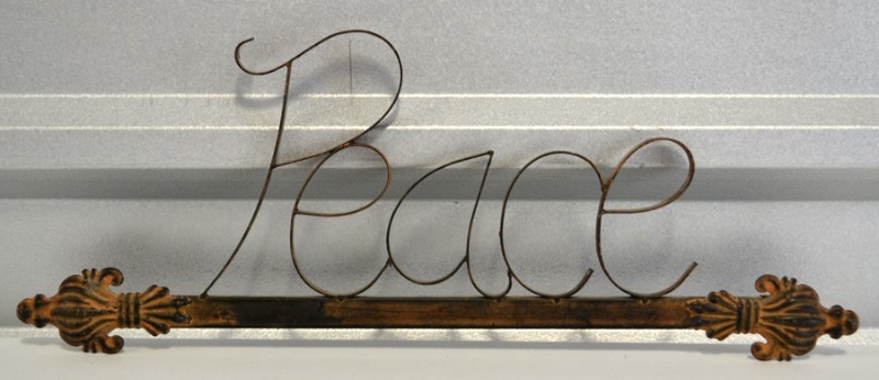 lot 5010 image: Peace Metal Wall Hanging
