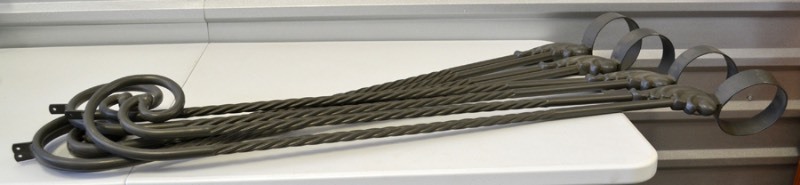 lot 6007 image: Large, Decorative Metal Pieces