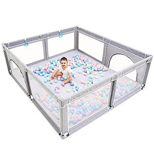 lot 39478 image: Baby Playpen,Playpens for Babies, Extra Large Playpen for Toddlers,Kids Safety Play Center Yard with gate, Sturdy Safety Baby Fence Play Area for Babies, Toddler, Infants