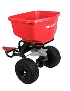 lot 39511 image: Chapin 8620B 150 lb Tow Behind Spreader with Auto-Stop, Red 8620B 150 lb Tow Behind Spreader with Auto-Stop