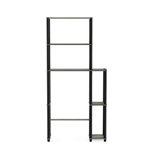 lot 39529 image: Furinno Turn-N-Tube with 5 Shelves Toilet Space Saver, French Oak GreyBlack