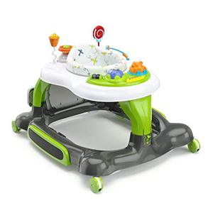 lot 39531 image: STORKCRAFT, 3in1 Activity Walker and Rocker with Jumping Board and Feeding Tray Interactive Walker with Toy Tray and Jumping Board for Toddlers and Infants, Green