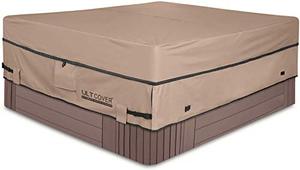 lot 39535 image: ULTCOVER Waterproof 600D Polyester Square Hot Tub Cover Outdoor SPA Covers 90 x 90 inch