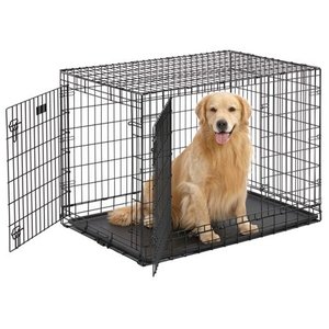 lot 39540 image: MidWest Ultima Pro Extra-Strong Double Door Folding Metal Dog Crate, 42