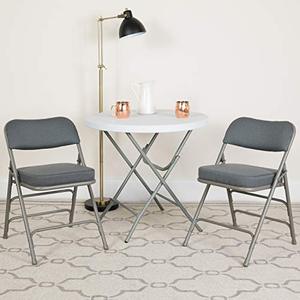 lot 39541 image: Flash Furniture HERCULES Series Metal Folding Chairs only with Padded Seats  Set of 4
