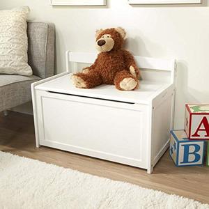lot 39542 image: Melissa & Doug Wooden Toy Chest - White