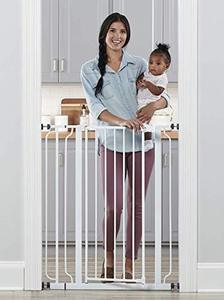 lot 39597 image: Regalo Easy Step Extra Tall Walk Thru Baby Gate, Includes 4-Inch Extension Kit, 4 Pack of Pressure Mount Kit and 4 Pack Wall Cups and Mounting Kit