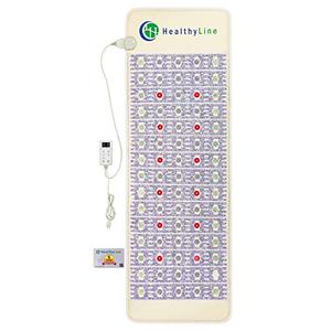 lot 39615 image: Healthyline Far Infrared Therapy Mat - Advanced Multi-Purpose Amethyst Heating Pad - Muscle Joint Pain, Sciatica, Nerve, Arthritis Pain -12 Photon Red Light LED Therapy - 23 lbs - 72 x 24 Firm