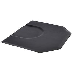 lot 39619 image: Amazon Basics 4 ft. x 4.5 ft. Salon & Barber Shop Chair Anti-Fatigue Mat - Black Hexagon - 78 in. Thick