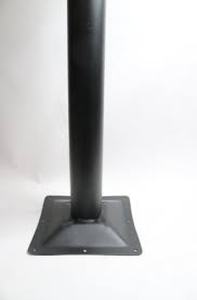 lot 39476 image: Flash Furniture Column Table Stand with Welded Square Plate Black 3