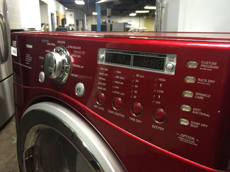 lot 8393 image: LG DLG7188RM 27 Inch Gas Dryer with 7.3 Cu. Ft. Capacity, 9 Drying Programs and Sensor Dry System Wild Cherry Red