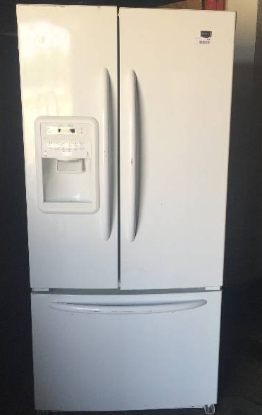 lot 8400 image: Maytag 21.8 cu. ft. French-Door Bottom Freezer Refrigerator w Ice & Water Dispenser