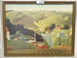 lot 1539 image: Grant Wood Print
