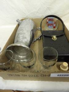 lot 1617 image: Flask, Drink Shaker, Glasses