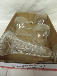 lot 1620 image: Crystal Vase & Wine Glasses