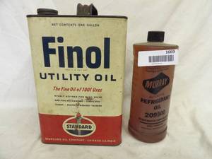 lot 1669 image: Final Utility Oir (empty) Auto Refrigerant Oil