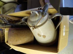 lot 1730 image: Old BB Gun, Coffee Pot & Misc.