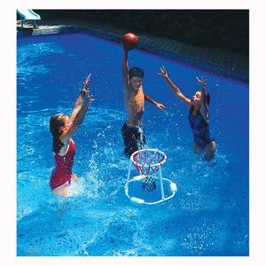 lot 6008 image: Swimline Super Hoops Floating Swimming Pool Basketball Game with Ball 9162