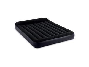 lot 6041 image: Intex Dura Beam Pillow Rest Classic Airbed Mattress with Built-In Pump, Queen